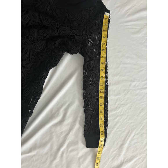 Wilifred Aritzia Floral Lace Bodycon Mini Dress Womens Size XS Black Party Event - Picture 8 of 8